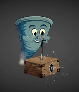 Original Tornado Tom artwork with the More Explosive Box